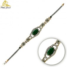 Gümüş Otantik Taşlı Biezik /Bileklik